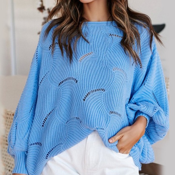 Boujee Boutique Sweaters - Super Cozy Oversized Eyelash Sweater